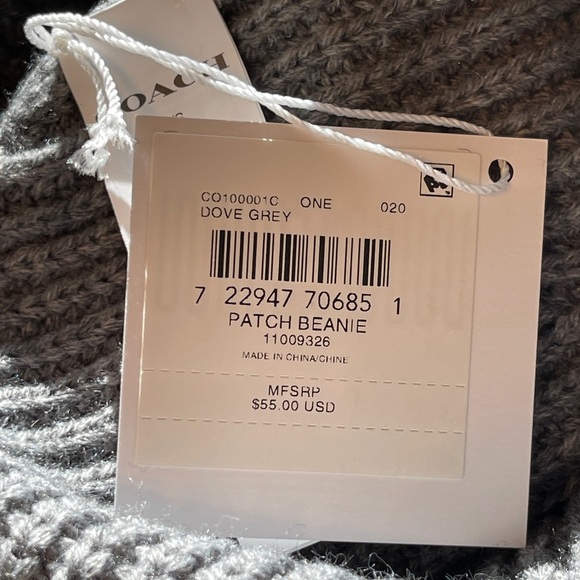 COACH Patch Beanie In Dove Grey Unisex main image 6